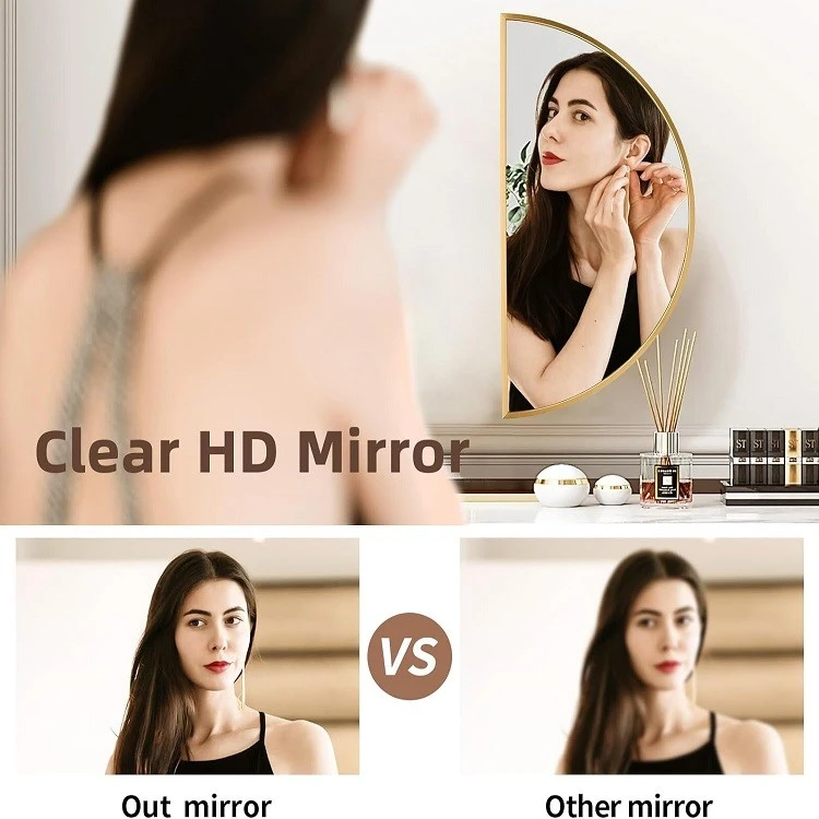 Gold Half Moon Mirror
